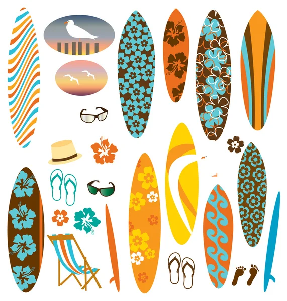 Prancha de surf clip art — Vetor de Stock