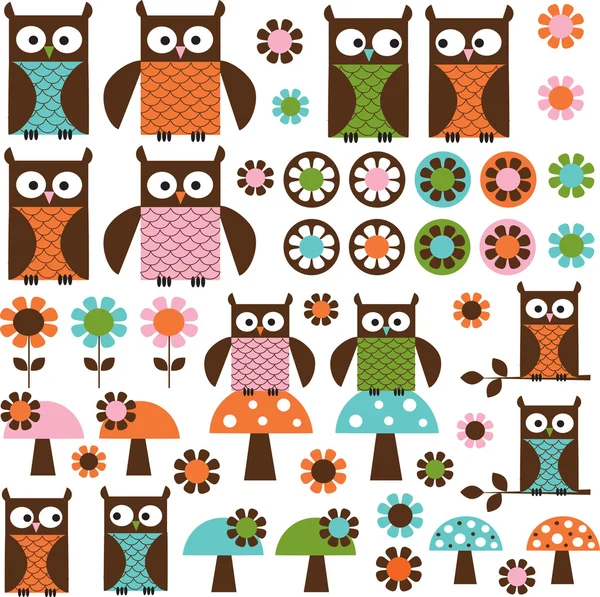 Clip art hibou — Image vectorielle