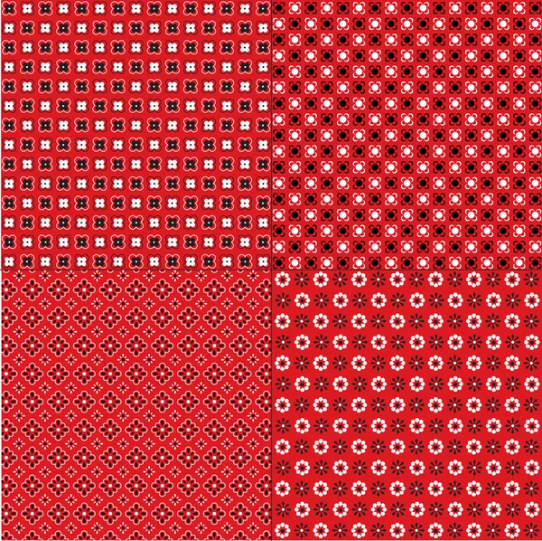 Patrones de Bandanna Roja — Vector de stock