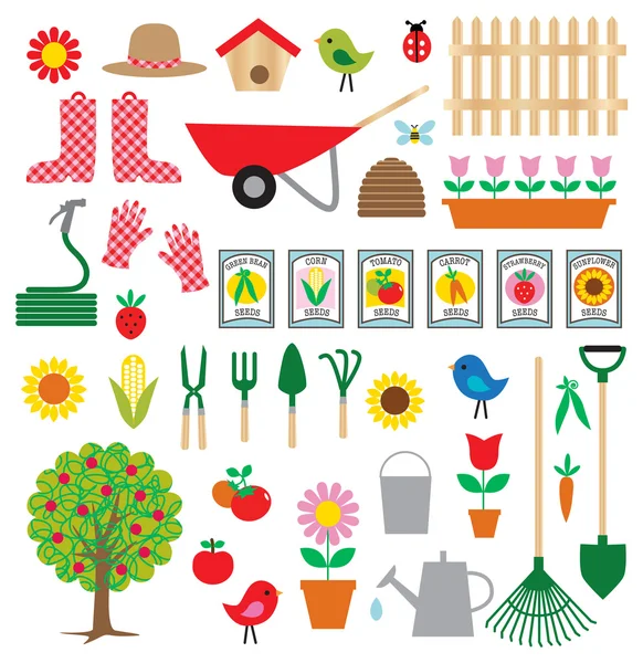 Садівництва іконки — стоковий вектор