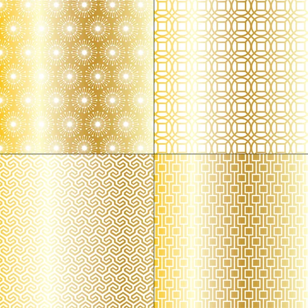 Goldene geometrische Muster — Stockvektor