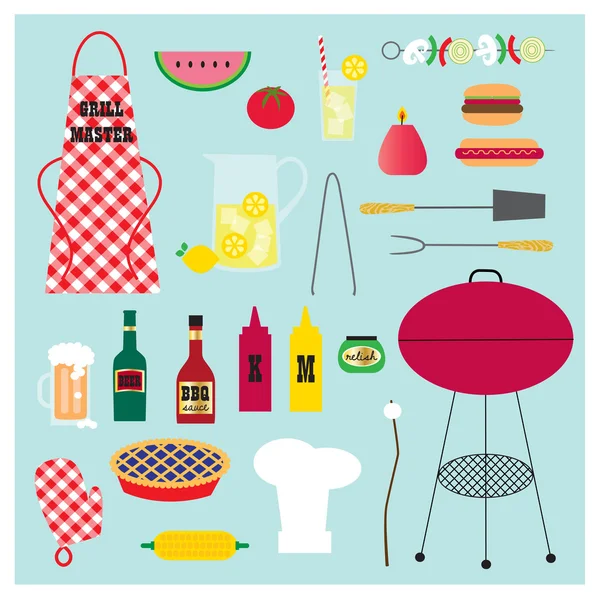 Clip art barbecue — Image vectorielle