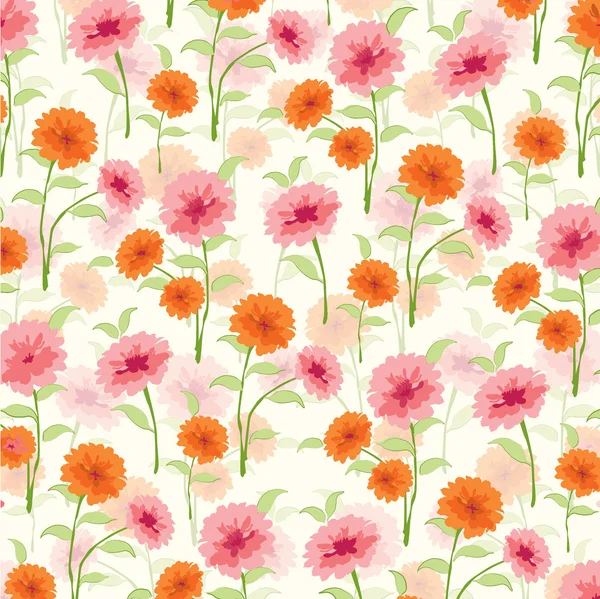 Πορτοκαλί λουλουδάτο μοτίβο — Διανυσματικό Αρχείο