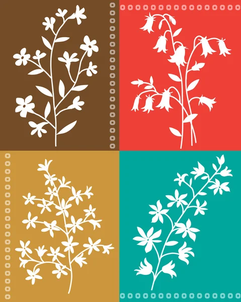 Botaniska illustrationer set — Stock vektor