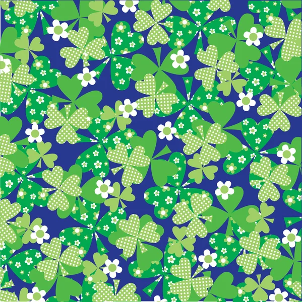 Shamrock szívét minta — Stock Vector