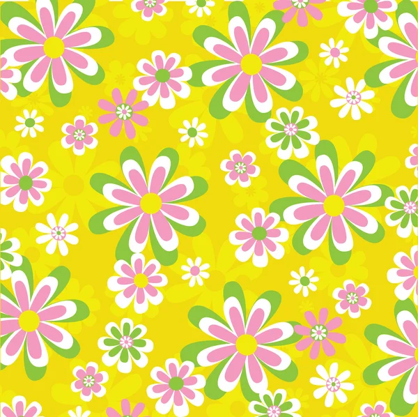 Patrón floral brillante — Vector de stock