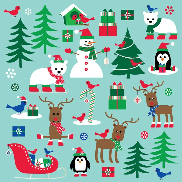 Clip de Navidad arte — Vector de stock