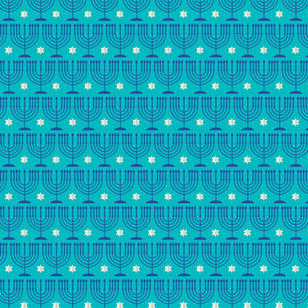 Menorah sur fond bleu — Image vectorielle