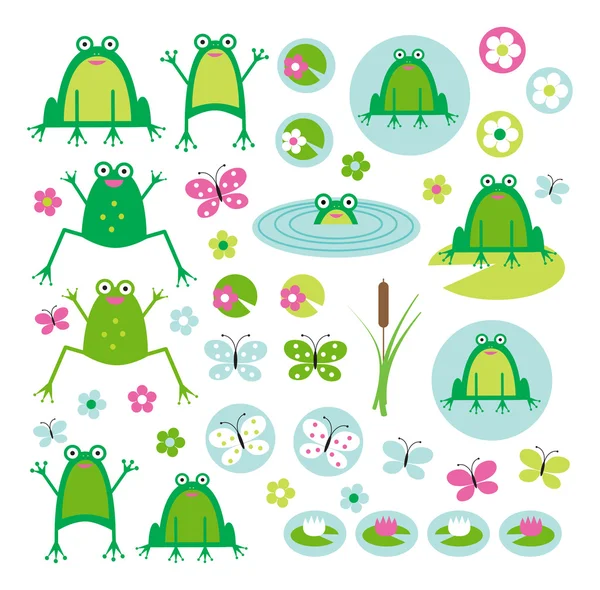 Frosch-Clip-Art — Stockvektor