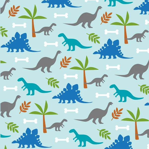 Dinossauros fundo padrão — Vetor de Stock