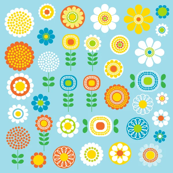 Patrón floral retro — Archivo Imágenes Vectoriales
