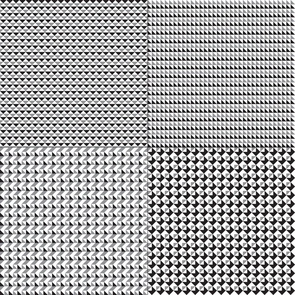 Schwarz weiß grau geometrische Muster — Stockvektor