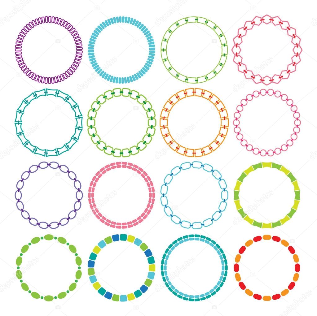 Colorful Circle frames