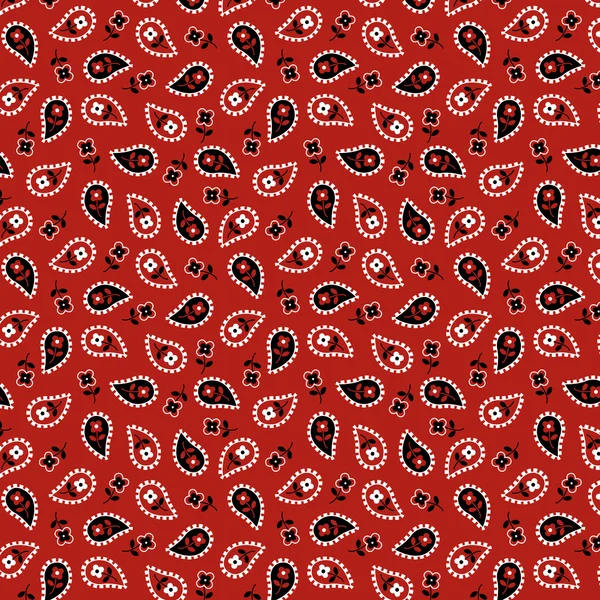 Motif bandana rouge foncé . — Image vectorielle