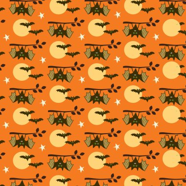 Cadılar Bayramı yarasalar desen