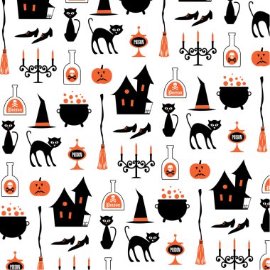 Halloween cadı desen