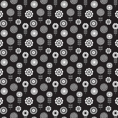 soyut çiçek desenli