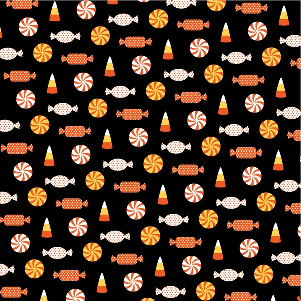 Halloween Candy Pattern — Stock Vector