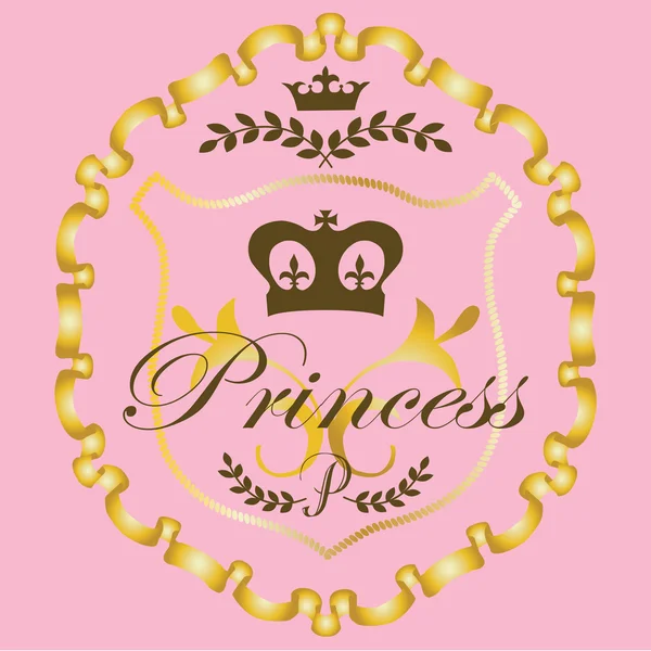 Princezna logo, znak — Stockový vektor