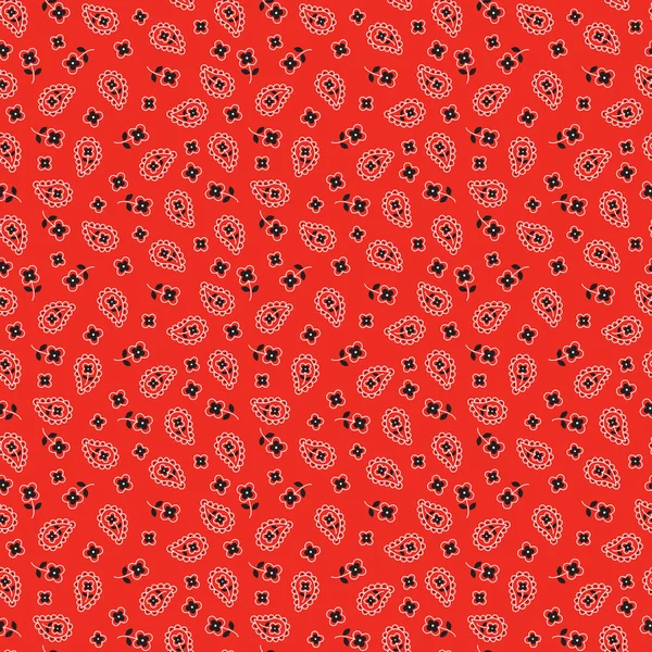 Patrón bandana rojo brillante — Vector de stock