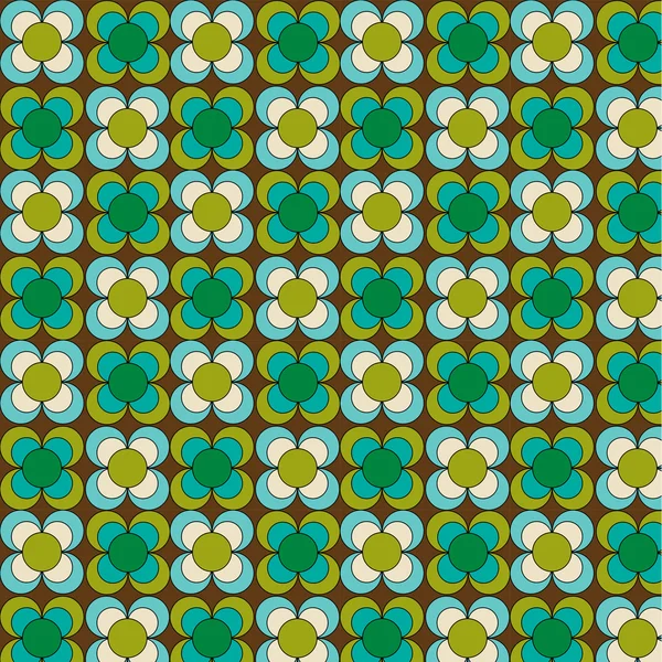 Fleurs géométriques motif sans couture — Image vectorielle