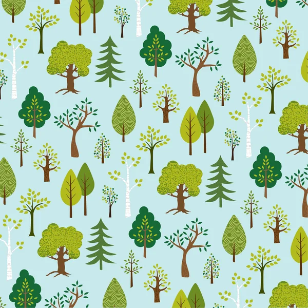 Bomen kleurenpatroon — Stockvector