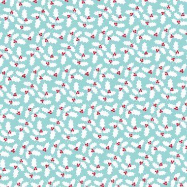 Holly desen kırmızı çilek ile