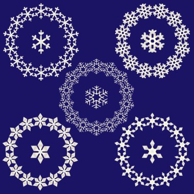 Gümüş kar tanesi kare daireler