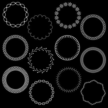 dikişli daireler çerçeveler