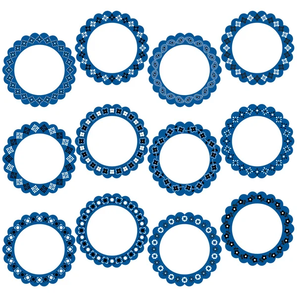 Ετικέτες κύκλο μοτίβο μπαντάνα — Διανυσματικό Αρχείο