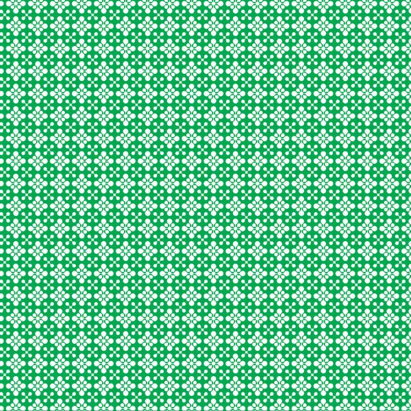 Patrón geométrico verde blanco — Vector de stock