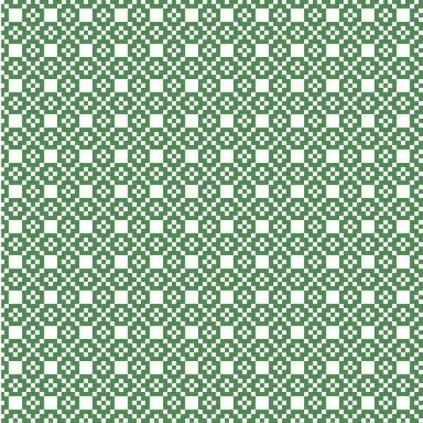 Motif sans couture vert nordique et blanc — Image vectorielle