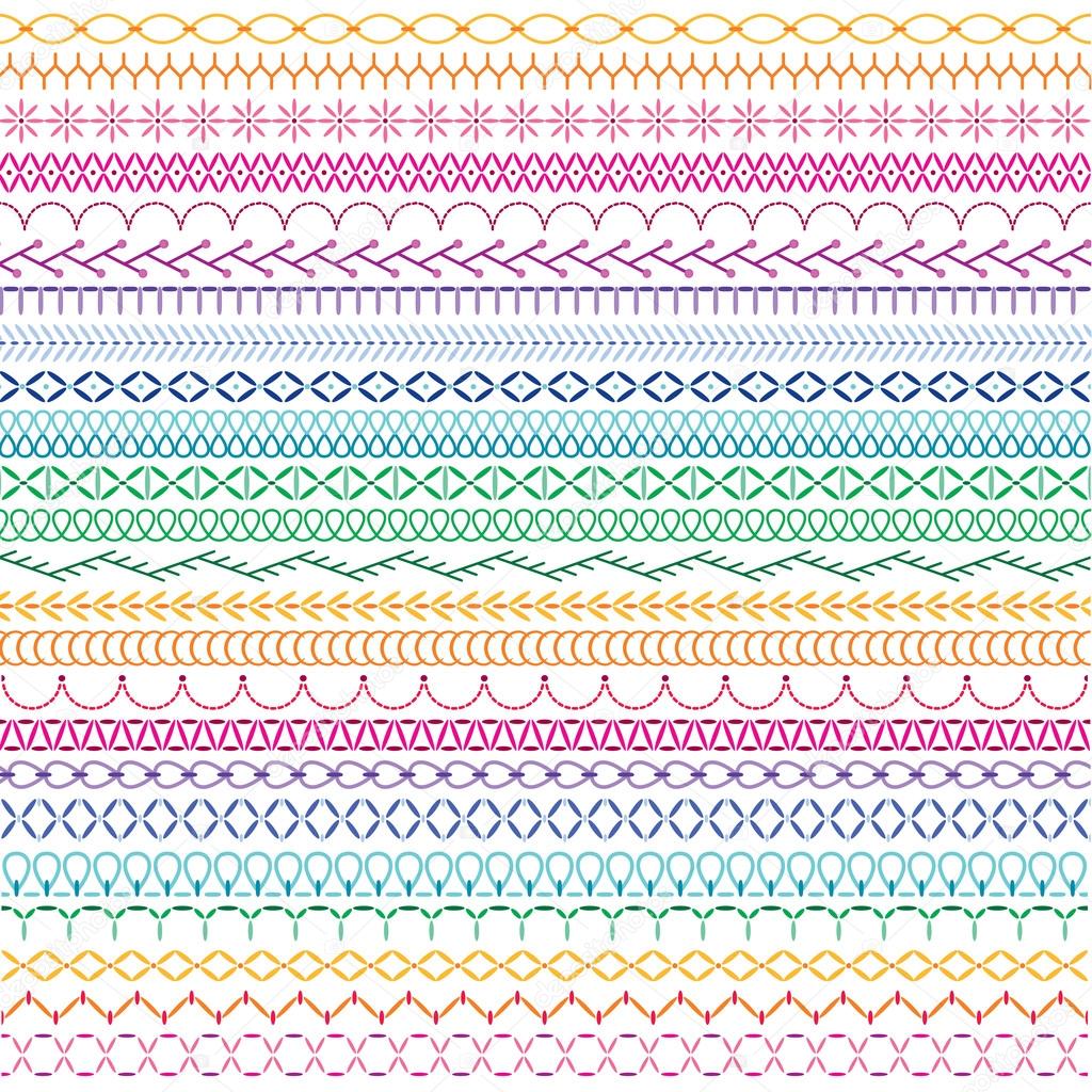embroidery stitch border patterns