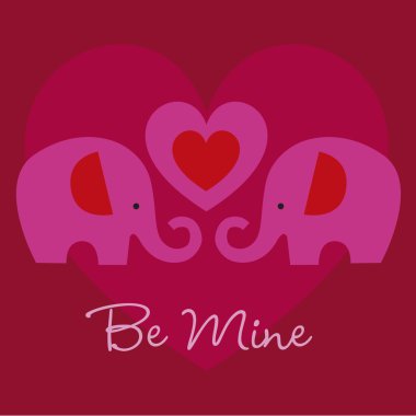 şirin Sevgililer günü filler