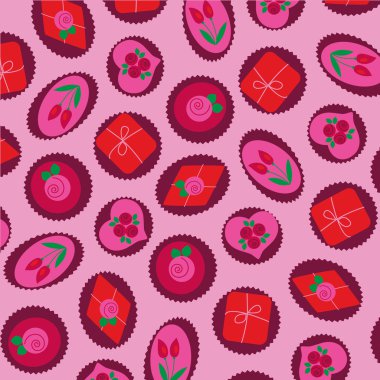 Sevgililer günü şeker desen