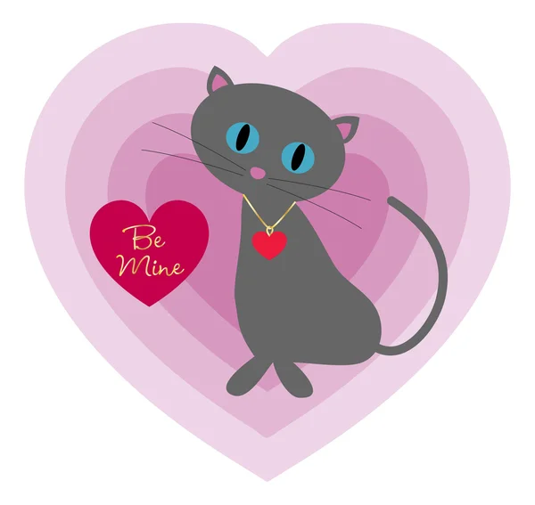 Schattig valentine dag kat — Stockvector