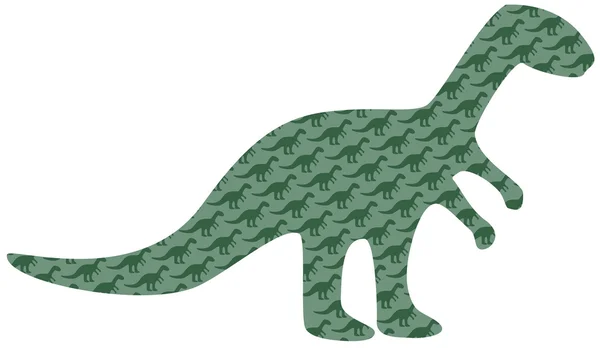 Dinozaur zielony symbol — Wektor stockowy