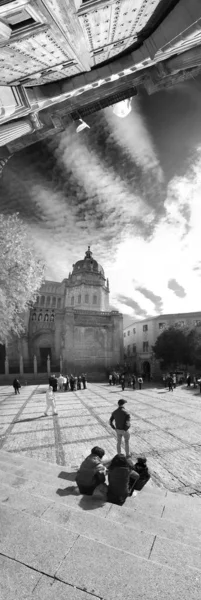 Antes Covid Toledo Toledo España 2020 Escena Grupo Turistas Junto —  Fotos de Stock