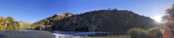 Photographie Panoramique Depuis Route Don Quichotte Long Tage Tolède Espagne — Photo