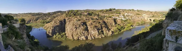 Fotografía Panorámica Toledo España Día Aire Libre —  Fotos de Stock