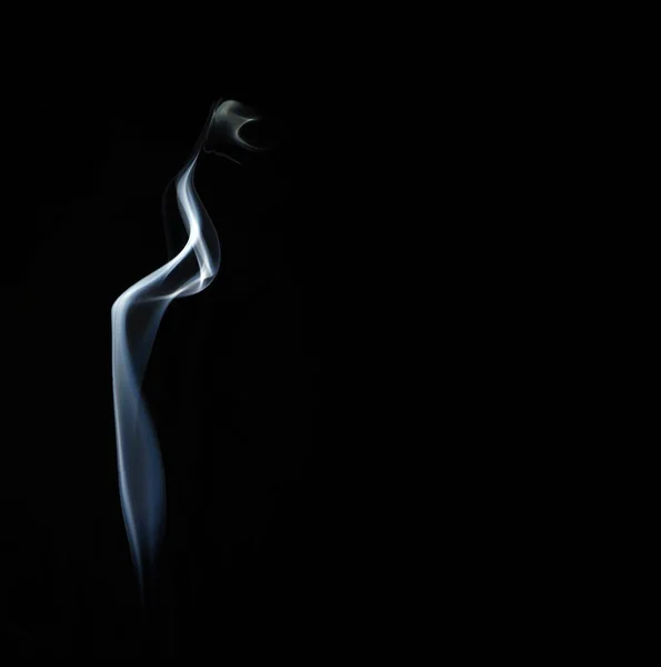 Photograph White Smoke Black Background Photo Space Advertising Blank Space — Stock Photo, Image