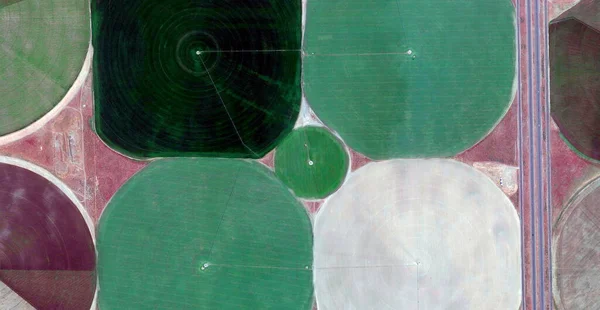 Abstraktes Foto Von Farmfeldern Den Usa Aus Der Luft — Stockfoto
