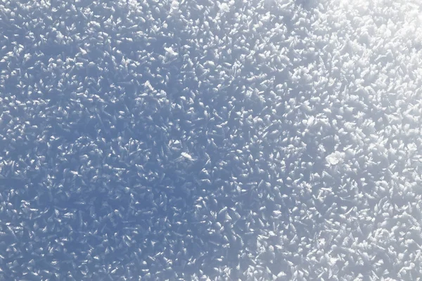 Fotografía Cerca Una Capa Congelada Nieve — Foto de Stock