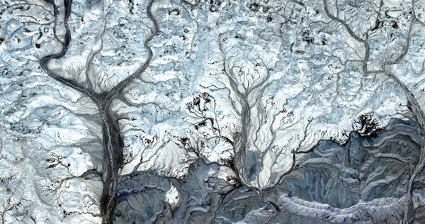 abstract photography of the deserts of Africa from the air. 