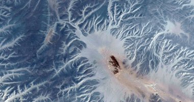   Afrika çöllerinin havadan soyut fotoğrafçılığı. 