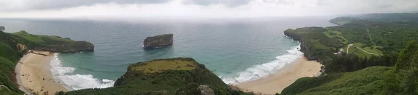 Vista Panorámica Las Playas Ballota Andrn Llanes Asturias España — Foto de Stock