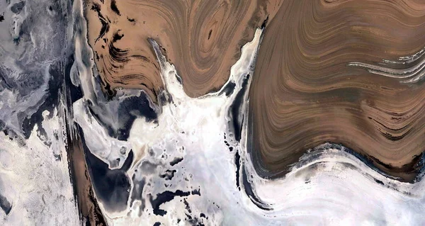  Afrika çöllerinin havadan soyut fotoğrafçılığı. Çöl manzaralarının havadan görünüşü, 