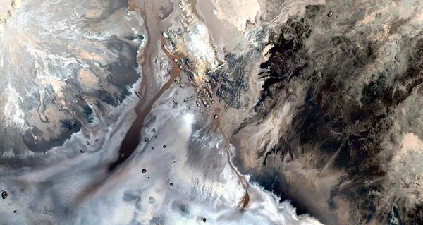 アフリカの砂漠の空気からの抽象的な写真です 砂漠の風景を空中から眺め — ストック写真