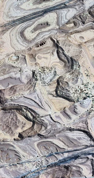 Вертикальная Абстрактная Фотография Пустынь Африки Воздуха Воздушный Вид Пустынных Пейзажей — стоковое фото