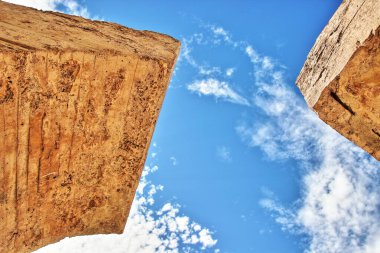 photographic  with different points of view of the sculpture by Eduardo Chillida 
